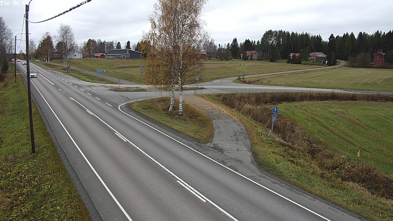 Kelikamerat Kuva Tie 86 Oulainen, Piipsjärvi, Oulainen, Pohjois-Pohjanmaa