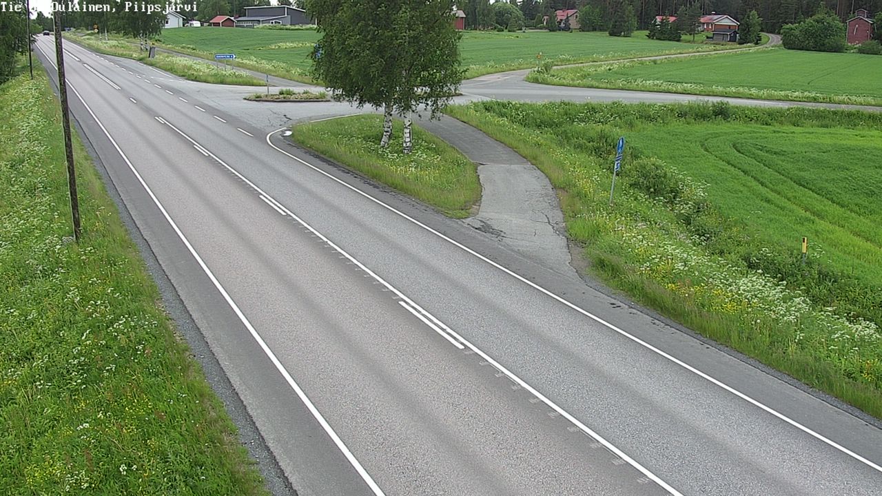 Weather Camera Image Väg 86 Oulais, Piipsjärvi, Oulainen, Pohjois-Pohjanmaa