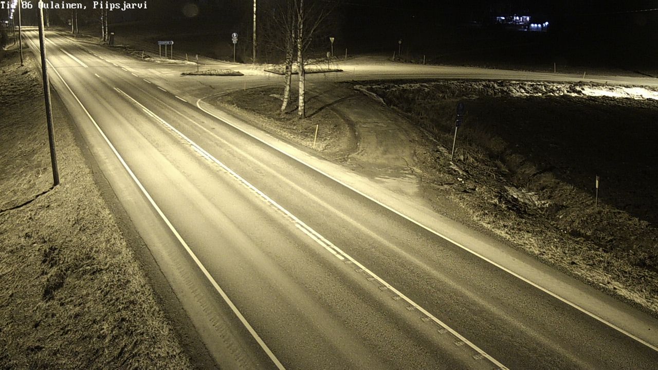 Weather Camera Image Väg 86 Oulais, Piipsjärvi, Oulainen, Pohjois-Pohjanmaa