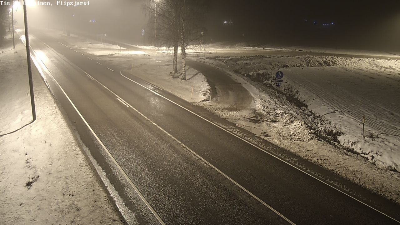 Weather Camera Image Väg 86 Oulais, Piipsjärvi, Oulainen, Pohjois-Pohjanmaa