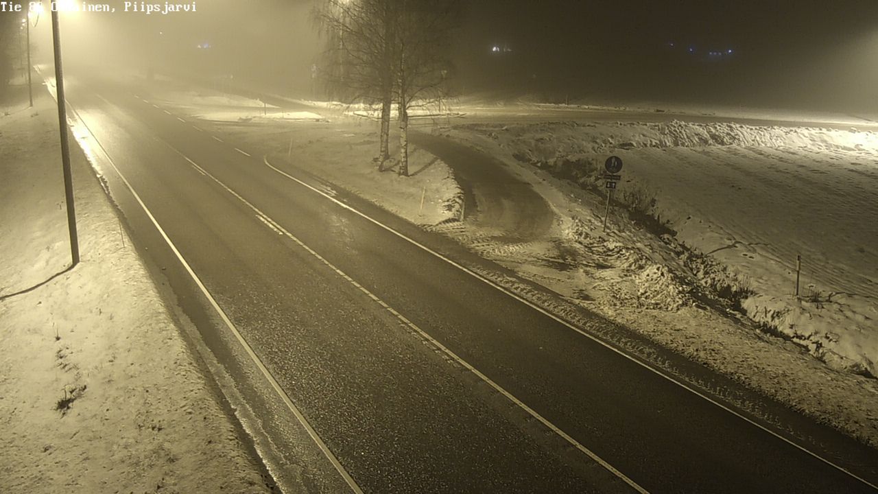 Weather Camera Image Väg 86 Oulais, Piipsjärvi, Oulainen, Pohjois-Pohjanmaa