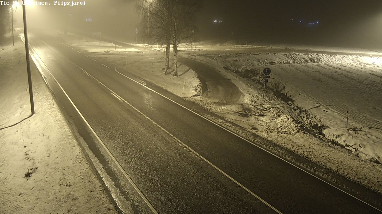 Weather Camera Image Väg 86 Oulais, Piipsjärvi, Oulainen, Pohjois-Pohjanmaa