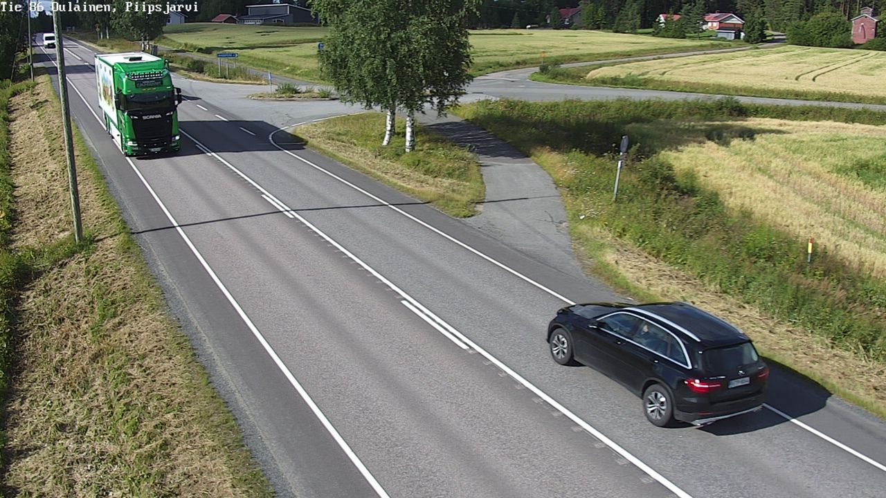 Kelikamerat Kuva Tie 86 Oulainen, Piipsjärvi, Oulainen, Pohjois-Pohjanmaa
