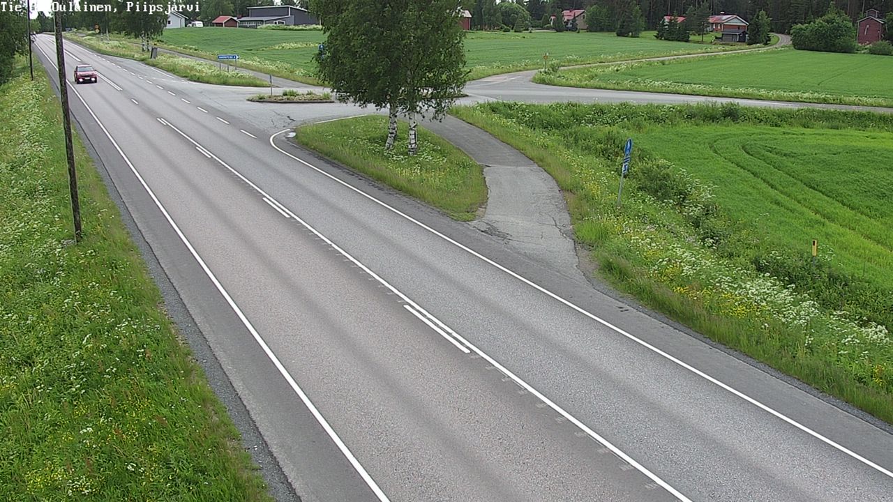 Weather Camera Image Väg 86 Oulais, Piipsjärvi, Oulainen, Pohjois-Pohjanmaa
