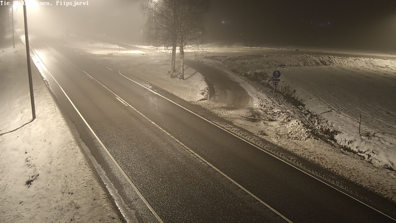 Weather Camera Image Väg 86 Oulais, Piipsjärvi, Oulainen, Pohjois-Pohjanmaa