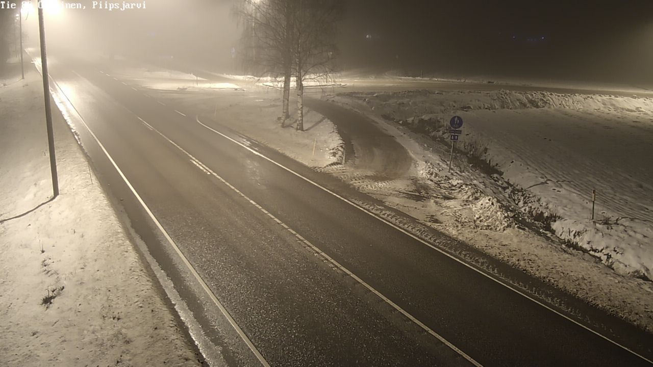 Weather Camera Image Väg 86 Oulais, Piipsjärvi, Oulainen, Pohjois-Pohjanmaa