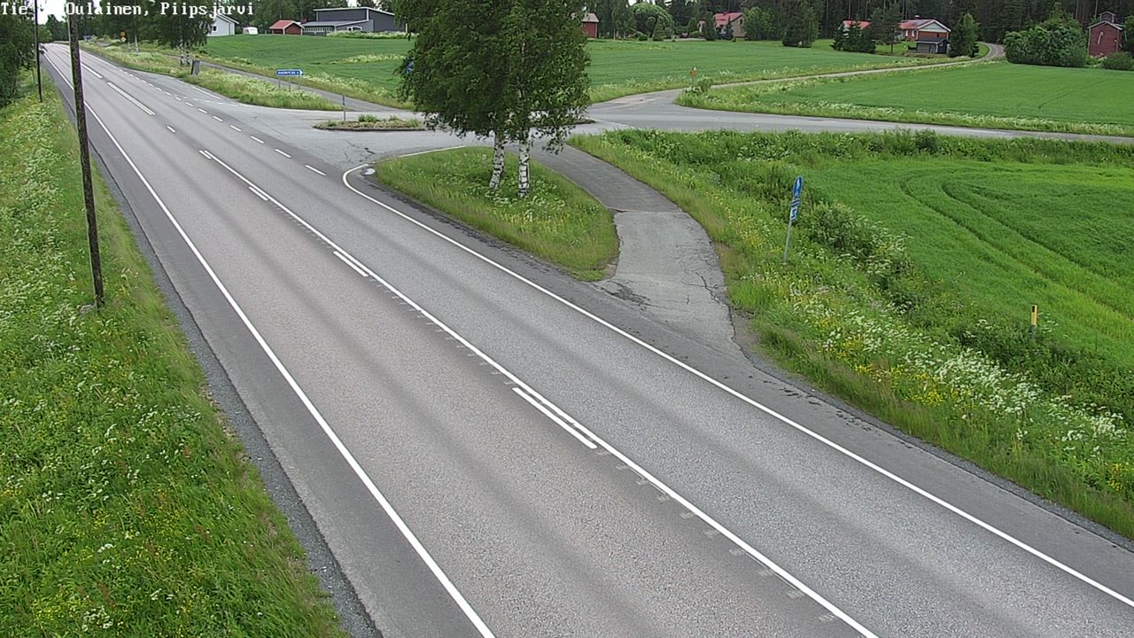 Weather Camera Image Väg 86 Oulais, Piipsjärvi, Oulainen, Pohjois-Pohjanmaa
