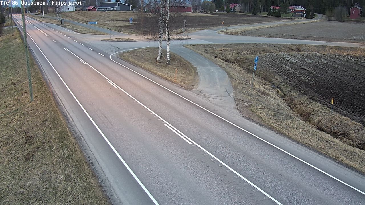 Weather Camera Image Väg 86 Oulais, Piipsjärvi, Oulainen, Pohjois-Pohjanmaa
