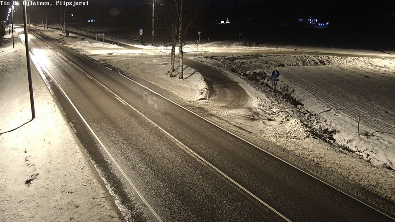 Weather Camera Image Väg 86 Oulais, Piipsjärvi, Oulainen, Pohjois-Pohjanmaa