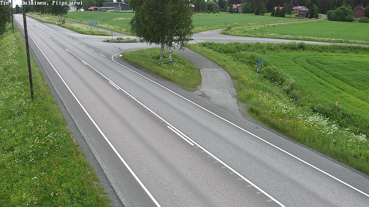 Weather Camera Image Väg 86 Oulais, Piipsjärvi, Oulainen, Pohjois-Pohjanmaa