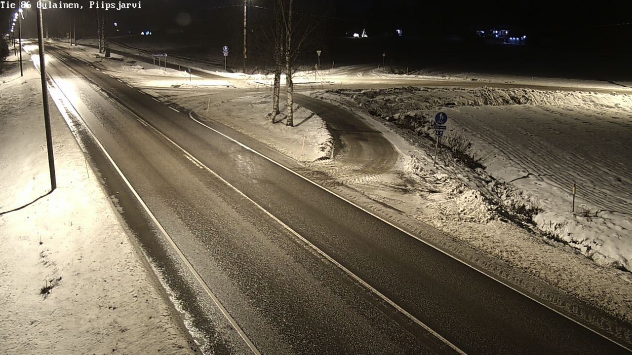 Weather Camera Image Väg 86 Oulais, Piipsjärvi, Oulainen, Pohjois-Pohjanmaa