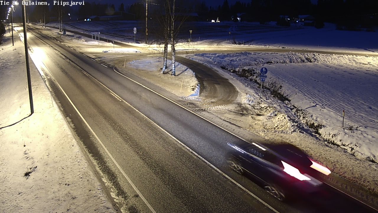 Weather Camera Image Väg 86 Oulais, Piipsjärvi, Oulainen, Pohjois-Pohjanmaa