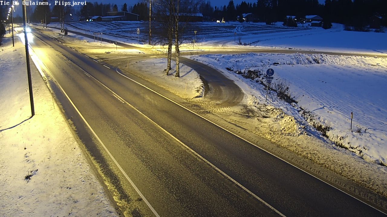 Weather Camera Image Väg 86 Oulais, Piipsjärvi, Oulainen, Pohjois-Pohjanmaa