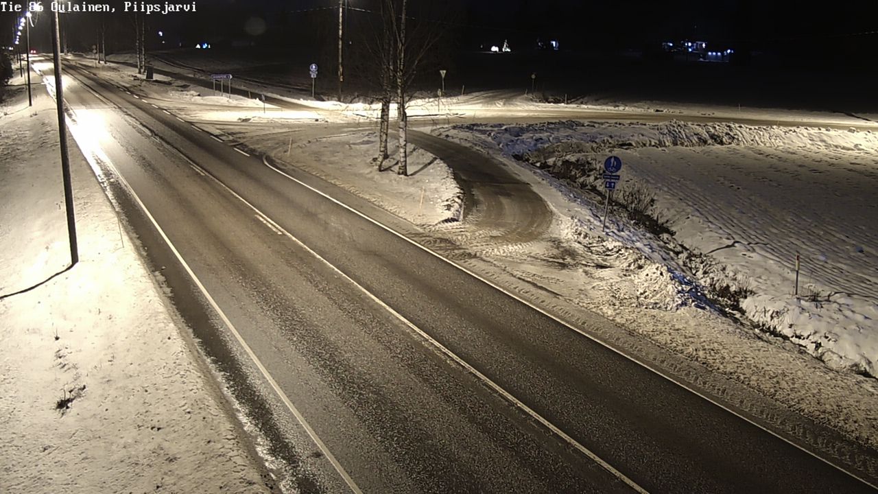 Weather Camera Image Väg 86 Oulais, Piipsjärvi, Oulainen, Pohjois-Pohjanmaa