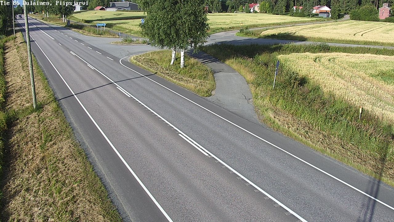 Weather Camera Image Road 86 Oulainen, Piipsjärvi, Oulainen, Pohjois-Pohjanmaa