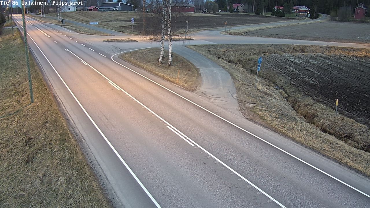 Weather Camera Image Road 86 Oulainen, Piipsjärvi, Oulainen, Pohjois-Pohjanmaa