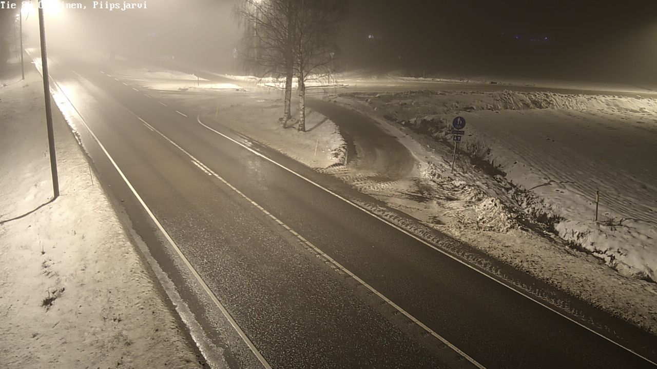 Weather Camera Image Väg 86 Oulais, Piipsjärvi, Oulainen, Pohjois-Pohjanmaa