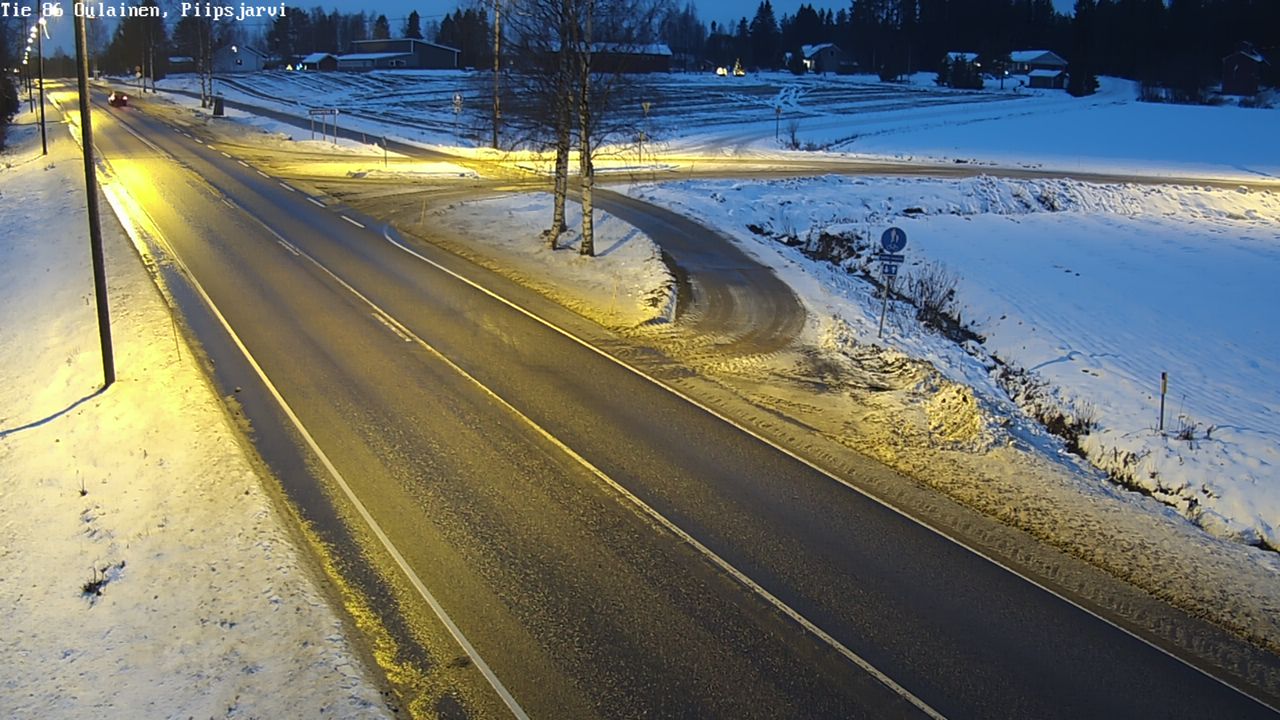 Weather Camera Image Väg 86 Oulais, Piipsjärvi, Oulainen, Pohjois-Pohjanmaa