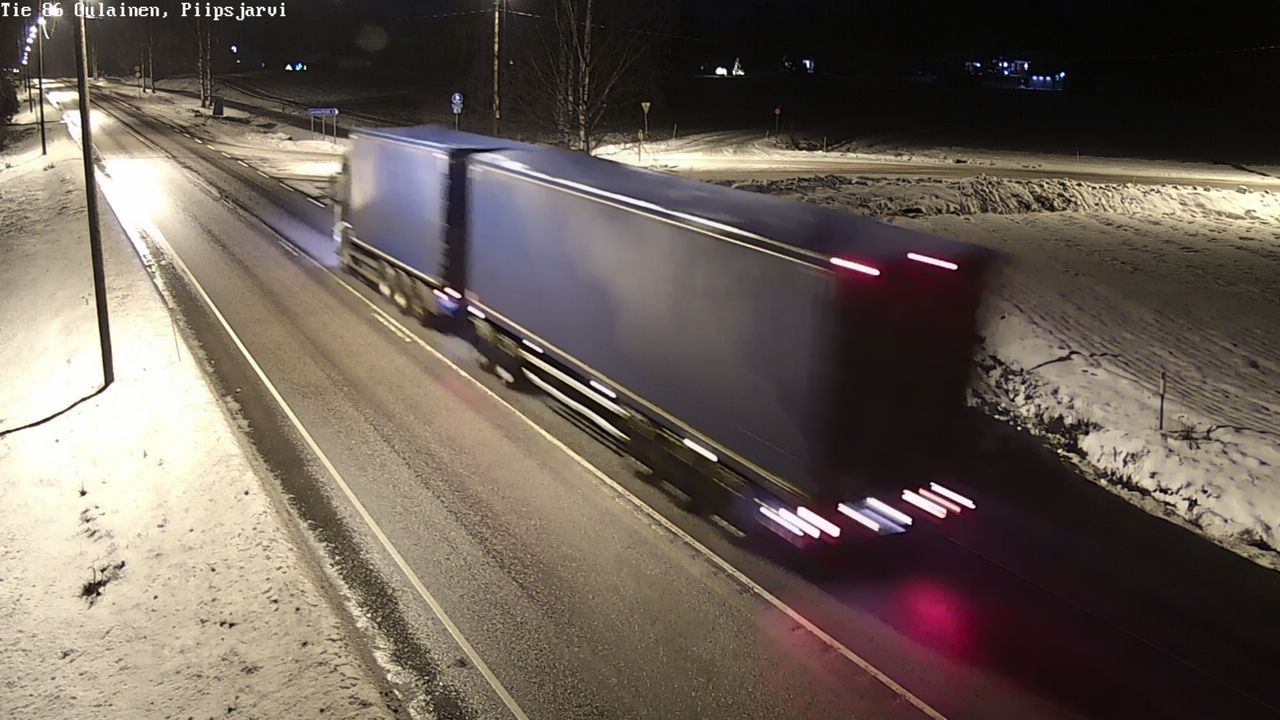 Weather Camera Image Väg 86 Oulais, Piipsjärvi, Oulainen, Pohjois-Pohjanmaa