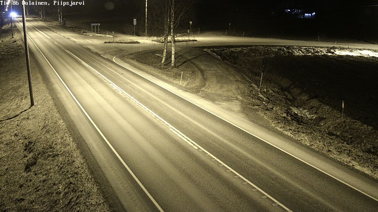 Weather Camera Image Väg 86 Oulais, Piipsjärvi, Oulainen, Pohjois-Pohjanmaa