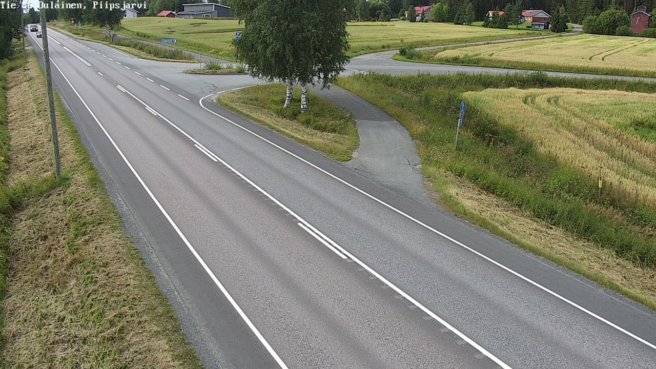 Weather Camera Image Väg 86 Oulais, Piipsjärvi, Oulainen, Pohjois-Pohjanmaa