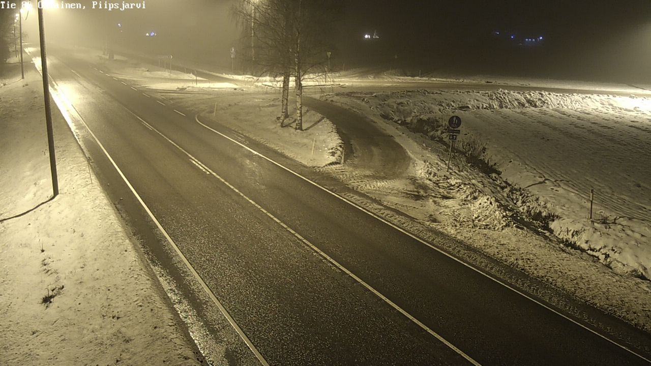 Weather Camera Image Väg 86 Oulais, Piipsjärvi, Oulainen, Pohjois-Pohjanmaa