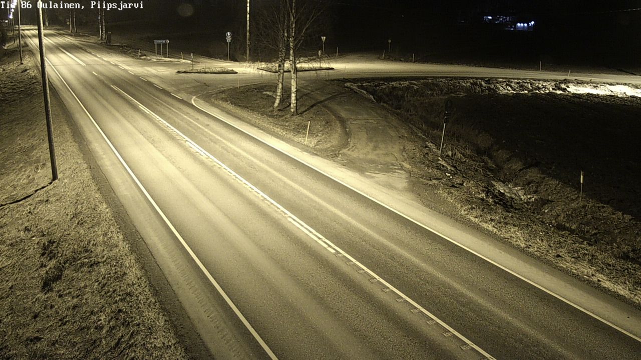 Weather Camera Image Väg 86 Oulais, Piipsjärvi, Oulainen, Pohjois-Pohjanmaa