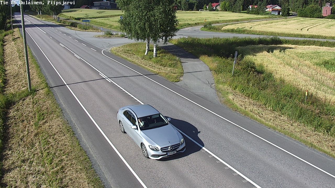 Kelikamerat Kuva Tie 86 Oulainen, Piipsjärvi, Oulainen, Pohjois-Pohjanmaa