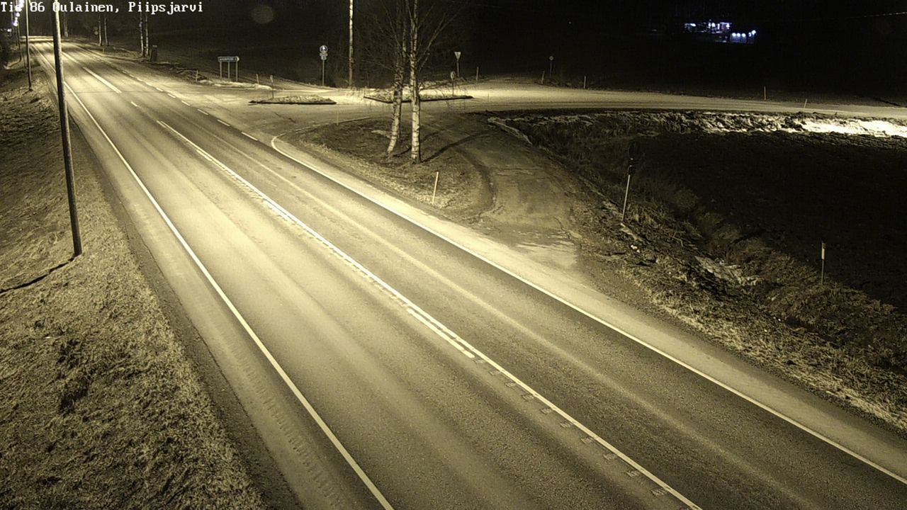 Weather Camera Image Väg 86 Oulais, Piipsjärvi, Oulainen, Pohjois-Pohjanmaa