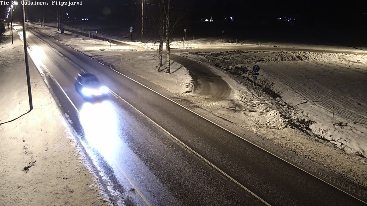 Weather Camera Image Väg 86 Oulais, Piipsjärvi, Oulainen, Pohjois-Pohjanmaa