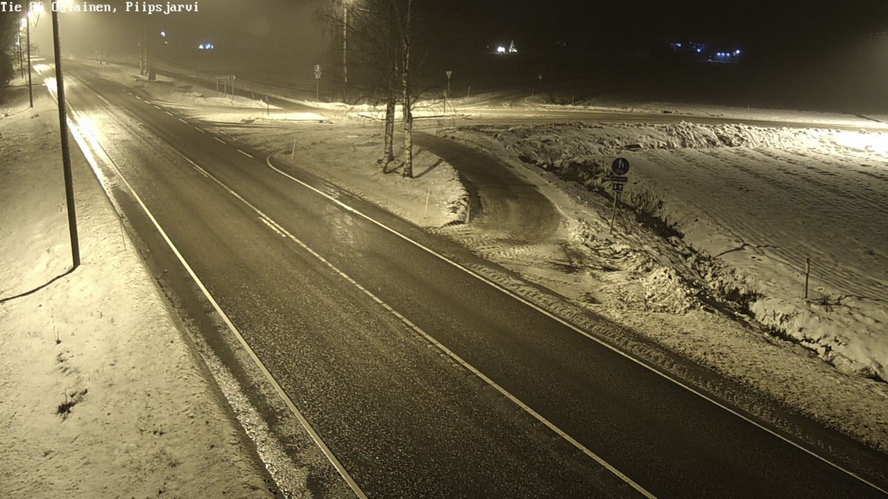 Weather Camera Image Väg 86 Oulais, Piipsjärvi, Oulainen, Pohjois-Pohjanmaa