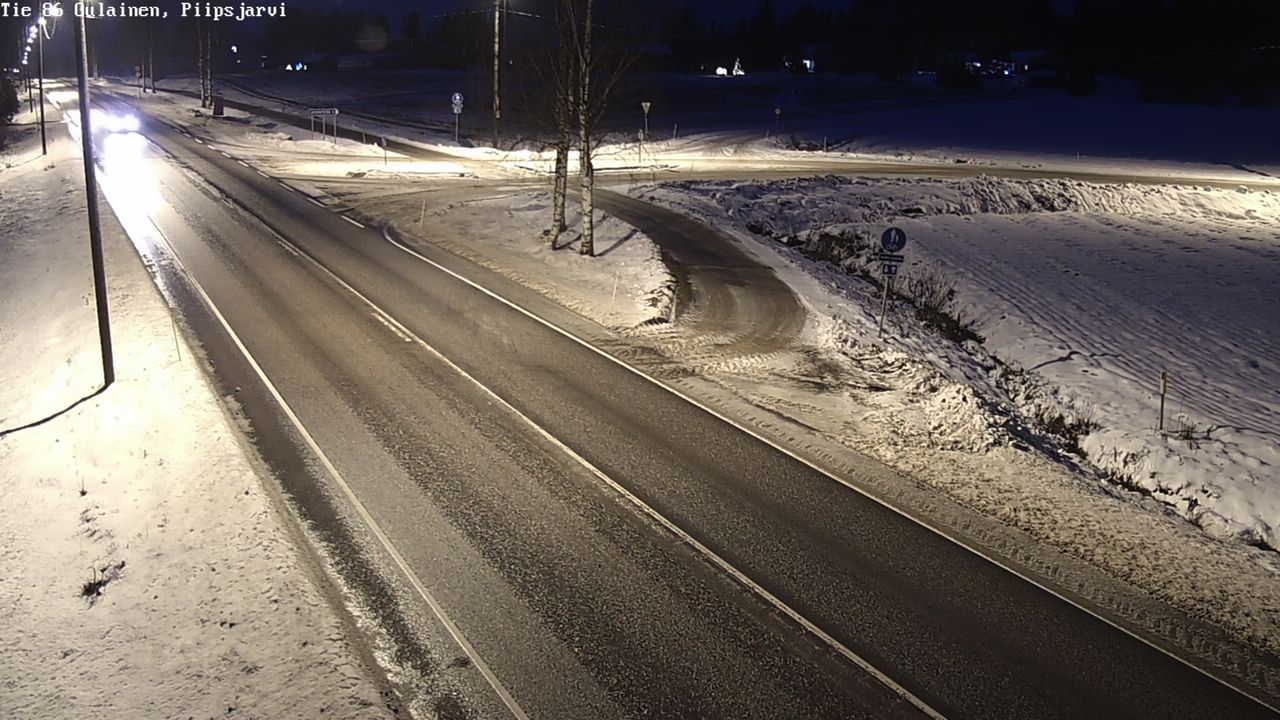 Weather Camera Image Väg 86 Oulais, Piipsjärvi, Oulainen, Pohjois-Pohjanmaa