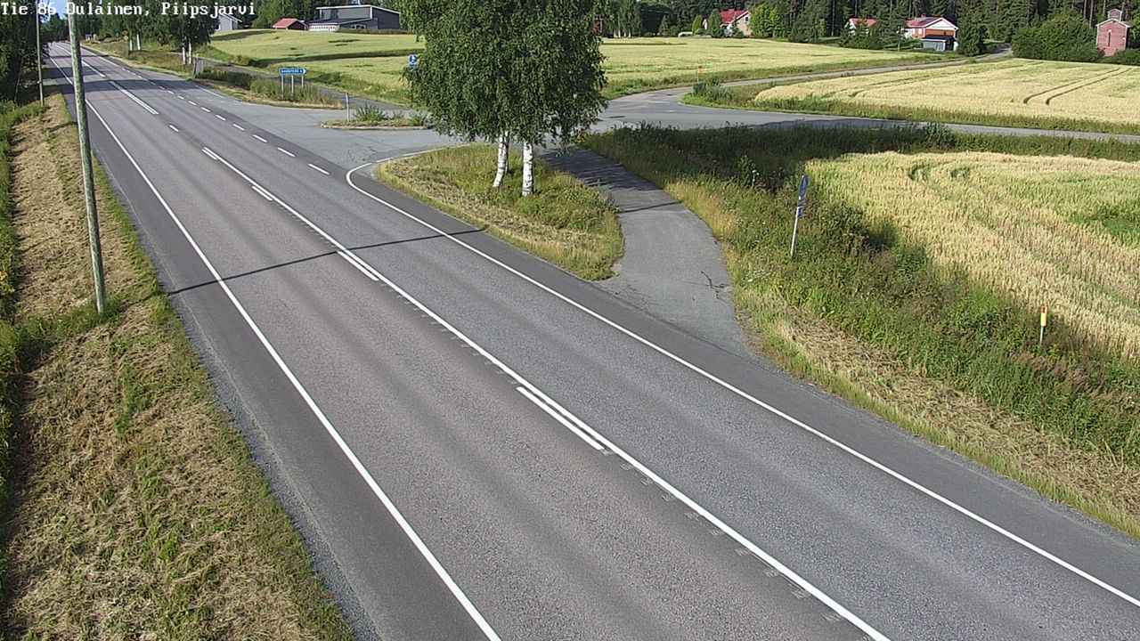 Weather Camera Image Road 86 Oulainen, Piipsjärvi, Oulainen, Pohjois-Pohjanmaa