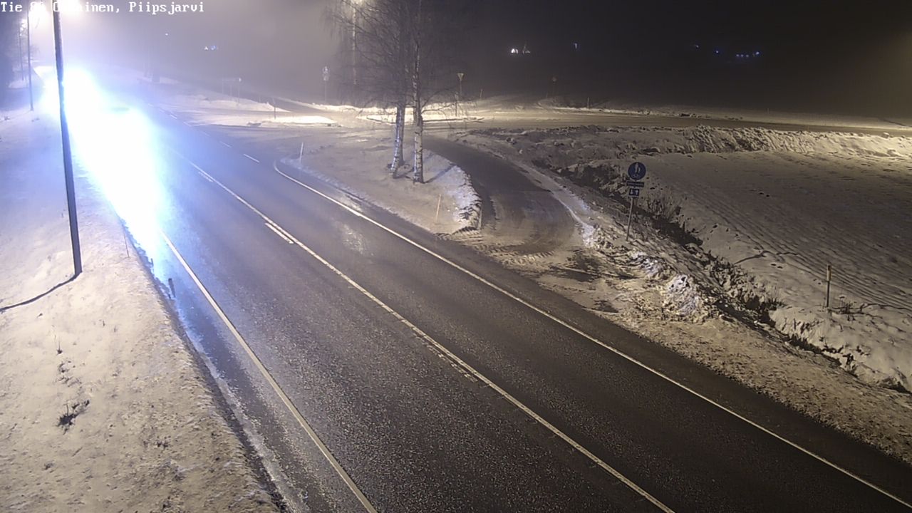 Weather Camera Image Väg 86 Oulais, Piipsjärvi, Oulainen, Pohjois-Pohjanmaa