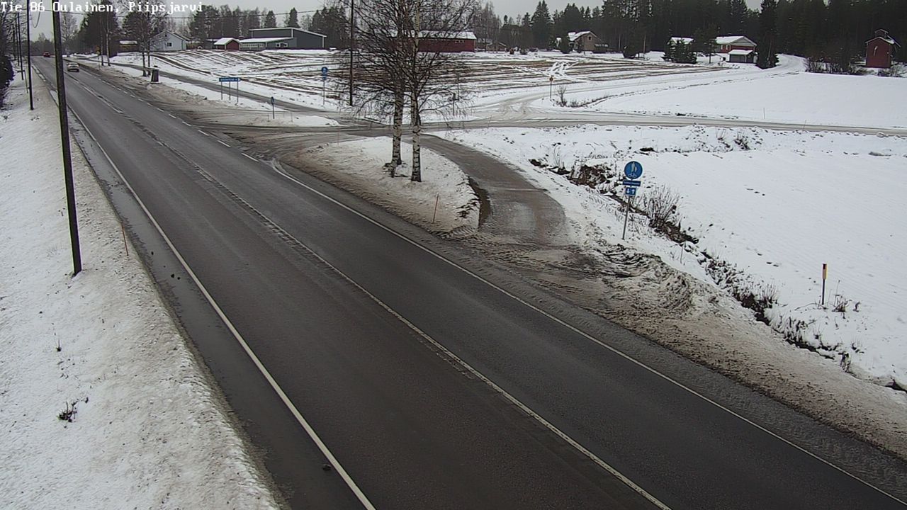 Weather Camera Image Väg 86 Oulais, Piipsjärvi, Oulainen, Pohjois-Pohjanmaa