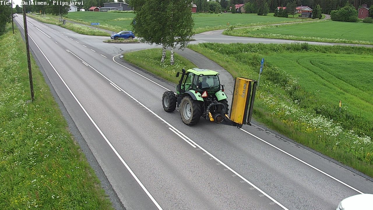 Weather Camera Image Väg 86 Oulais, Piipsjärvi, Oulainen, Pohjois-Pohjanmaa