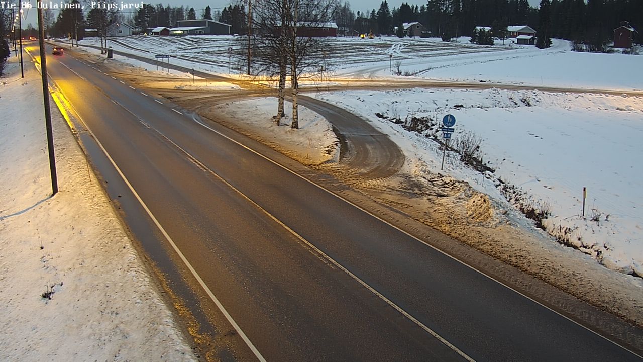 Weather Camera Image Väg 86 Oulais, Piipsjärvi, Oulainen, Pohjois-Pohjanmaa