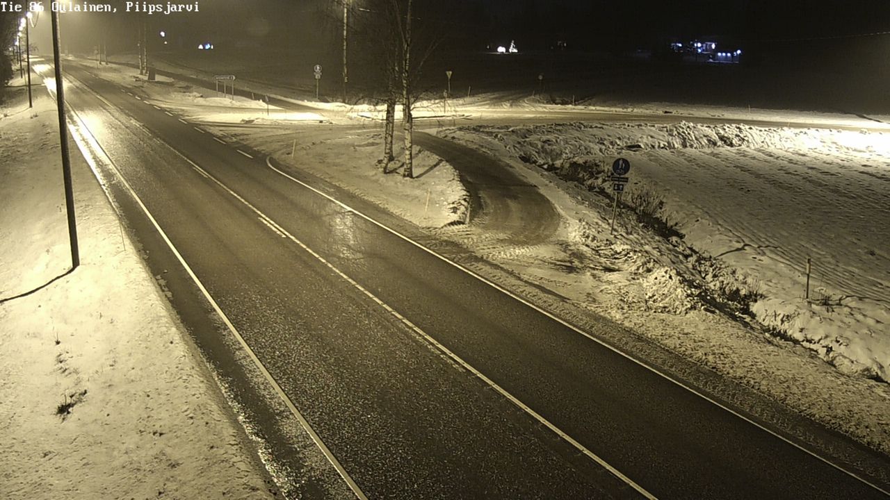 Weather Camera Image Väg 86 Oulais, Piipsjärvi, Oulainen, Pohjois-Pohjanmaa