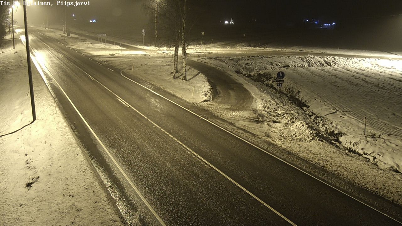Weather Camera Image Väg 86 Oulais, Piipsjärvi, Oulainen, Pohjois-Pohjanmaa
