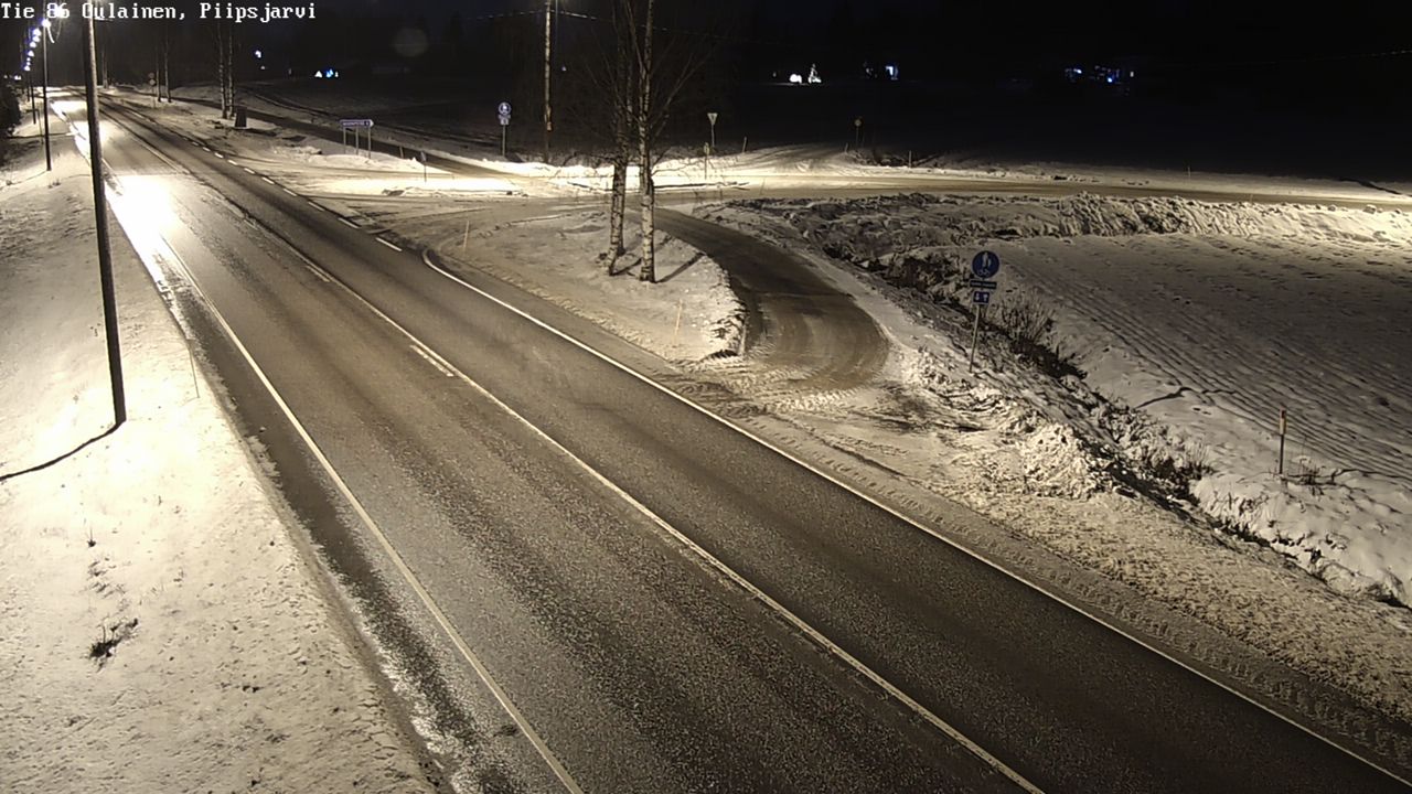 Weather Camera Image Väg 86 Oulais, Piipsjärvi, Oulainen, Pohjois-Pohjanmaa