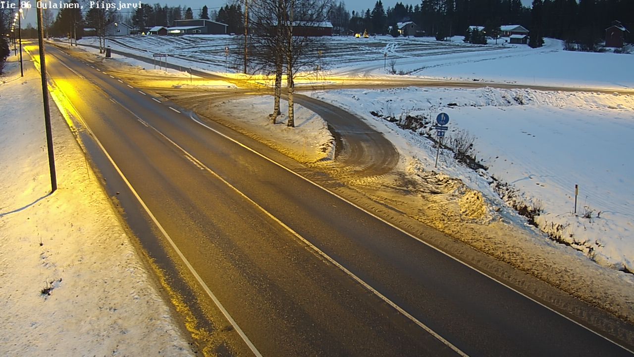Weather Camera Image Väg 86 Oulais, Piipsjärvi, Oulainen, Pohjois-Pohjanmaa