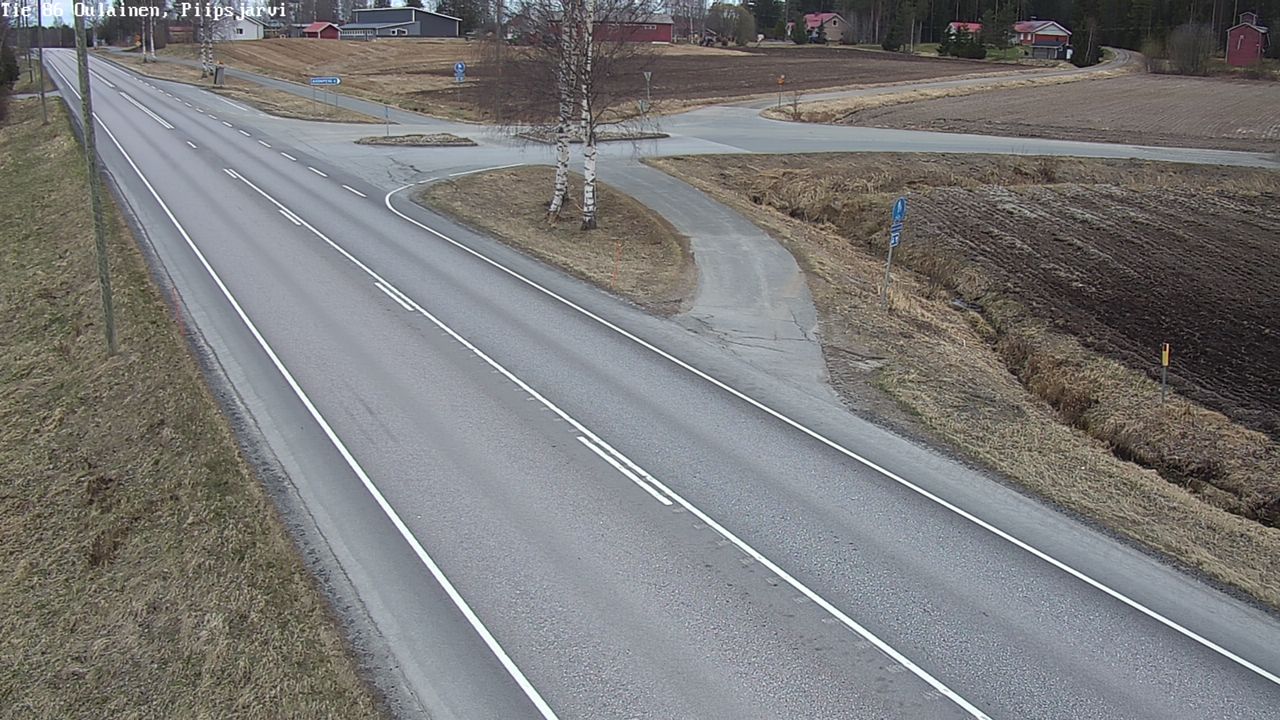 Weather Camera Image Väg 86 Oulais, Piipsjärvi, Oulainen, Pohjois-Pohjanmaa