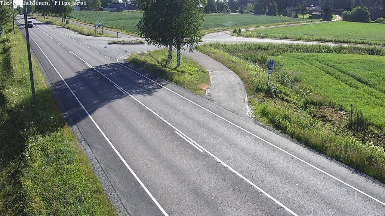 Weather Camera Image Väg 86 Oulais, Piipsjärvi, Oulainen, Pohjois-Pohjanmaa