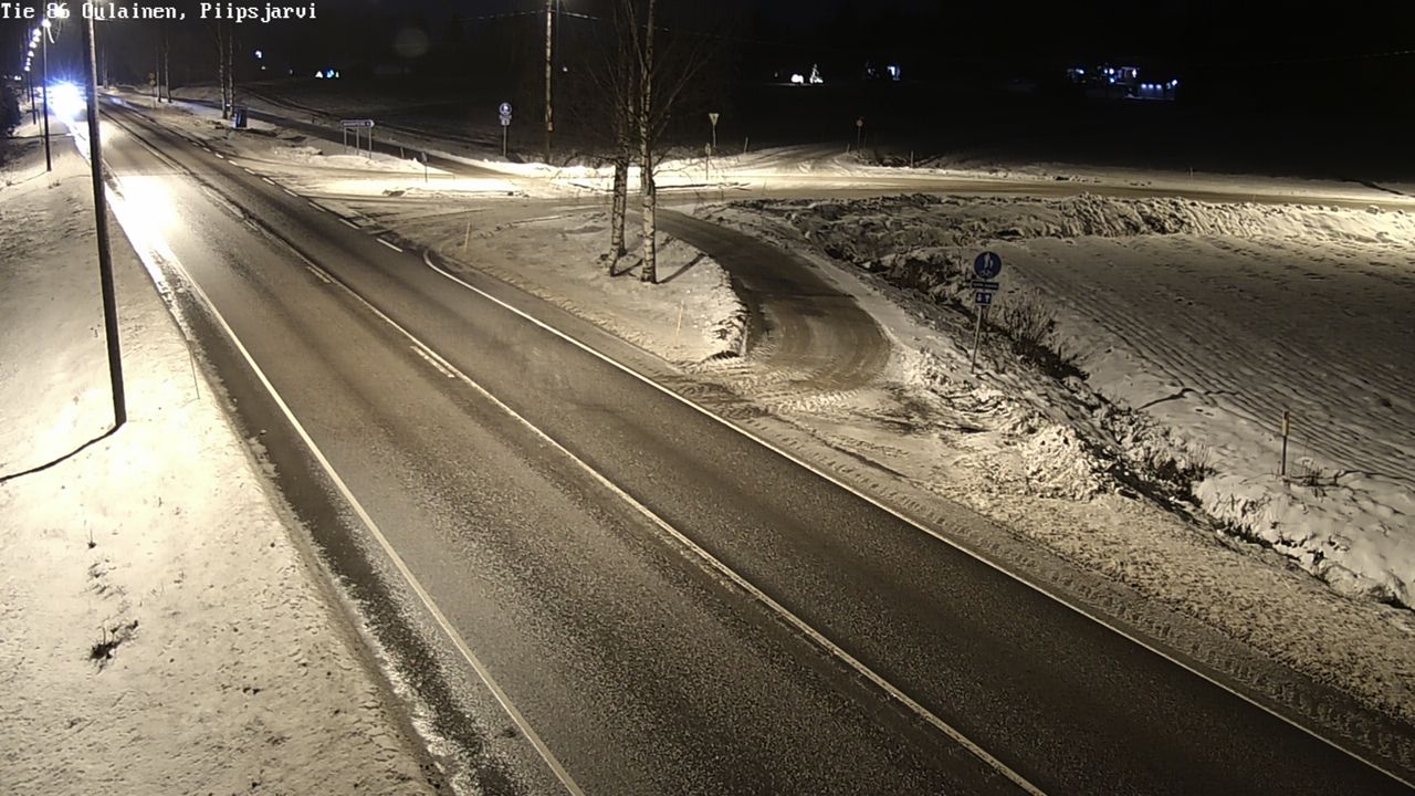 Weather Camera Image Väg 86 Oulais, Piipsjärvi, Oulainen, Pohjois-Pohjanmaa