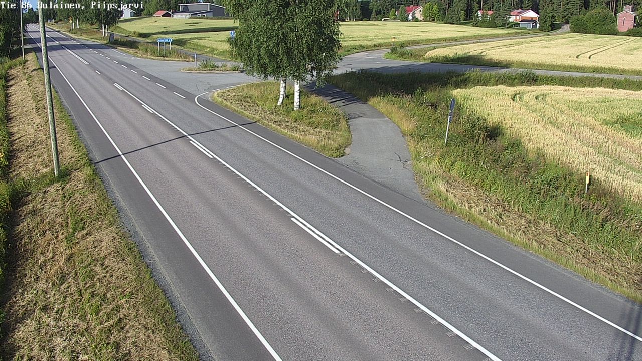 Weather Camera Image Road 86 Oulainen, Piipsjärvi, Oulainen, Pohjois-Pohjanmaa