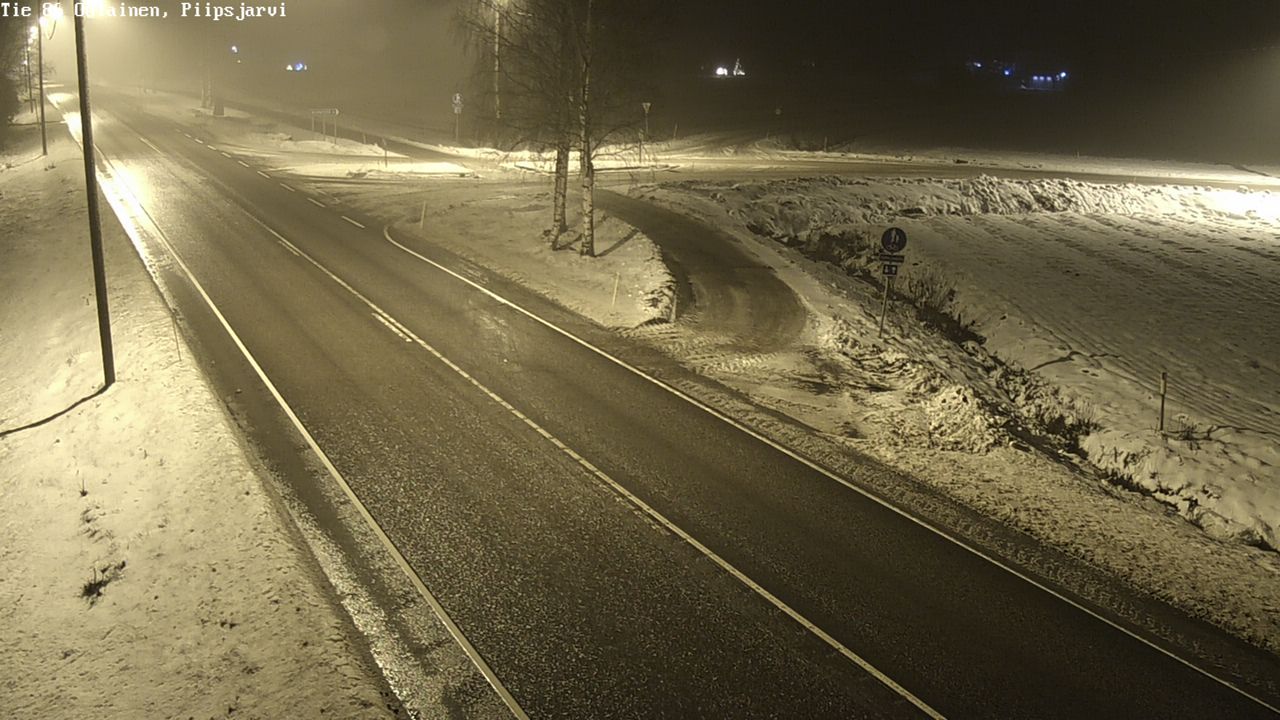 Weather Camera Image Väg 86 Oulais, Piipsjärvi, Oulainen, Pohjois-Pohjanmaa