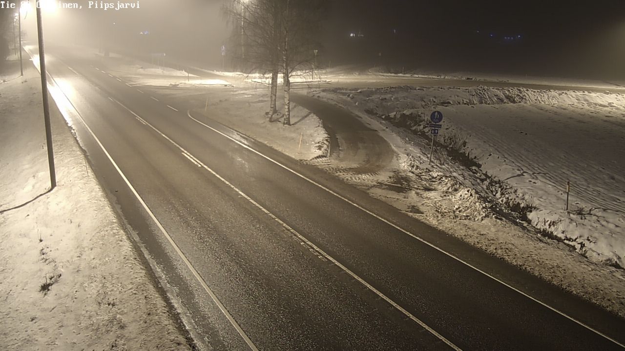 Weather Camera Image Väg 86 Oulais, Piipsjärvi, Oulainen, Pohjois-Pohjanmaa