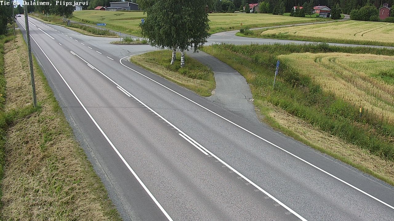 Weather Camera Image Väg 86 Oulais, Piipsjärvi, Oulainen, Pohjois-Pohjanmaa