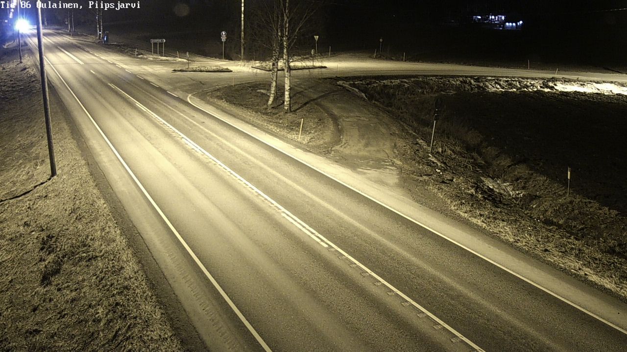 Weather Camera Image Väg 86 Oulais, Piipsjärvi, Oulainen, Pohjois-Pohjanmaa