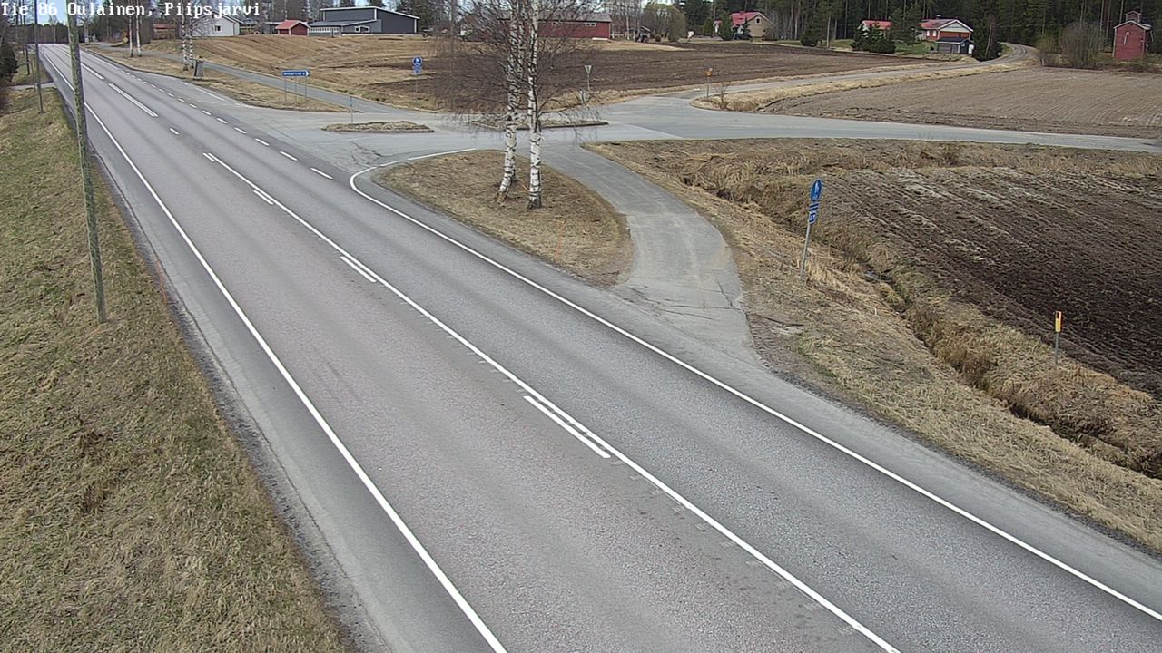 Weather Camera Image Väg 86 Oulais, Piipsjärvi, Oulainen, Pohjois-Pohjanmaa